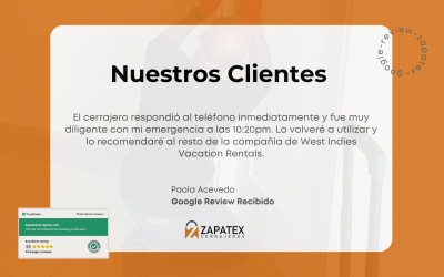 La Experiencia de Paola Acevedo con Zapatex Cerrajeros: Diligencia y Eficiencia en Emergencias
