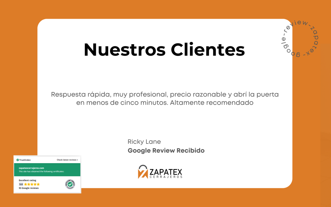 La Experiencia de Ricky Lane con Zapatex Cerrajeros: Respuesta Rápida y Profesionalismo