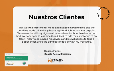 Testimonio Destacado: La Experiencia de Ricardo Planos con Zapatex Cerrajeros