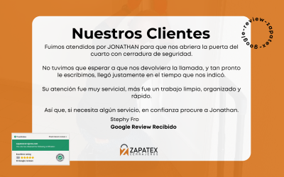 Atención Impecable y Servicio Eficiente: La Experiencia de Stephy Fro con Zapatex Cerrajeros