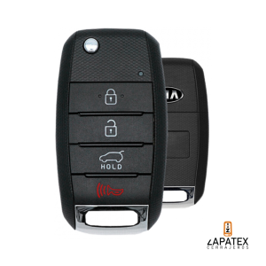 Kia Rio 2018-2023 4-Btn Rmt Head Flip Key w/Trunk (NYOSYEC4TX1611)—OEM NEW