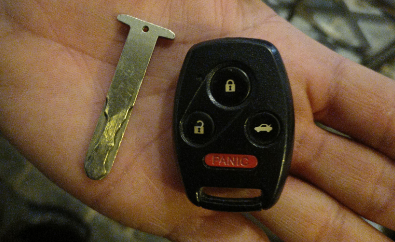 Llave Honda con chip transponder y control remoto programacion PR